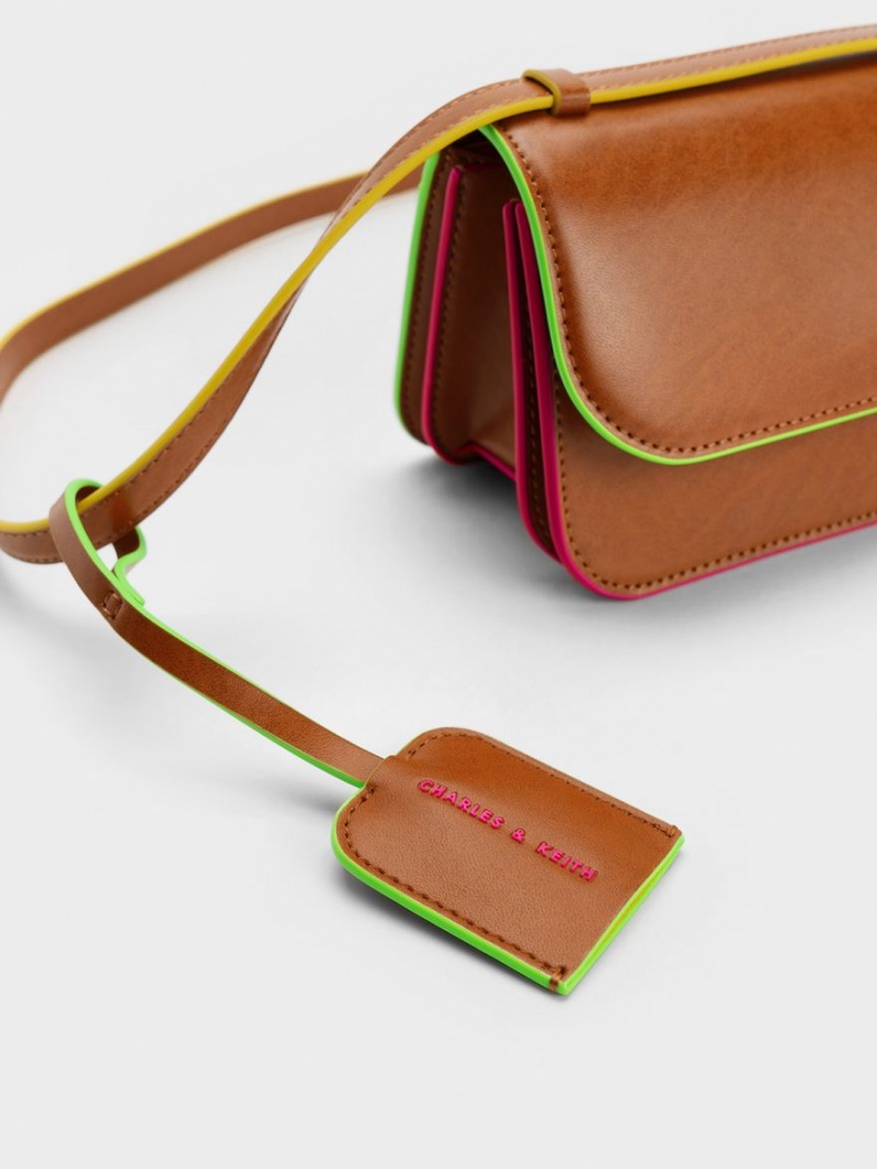 Geanta Crossbody Charles & Keith Clove Maro | 398PTQHFU
