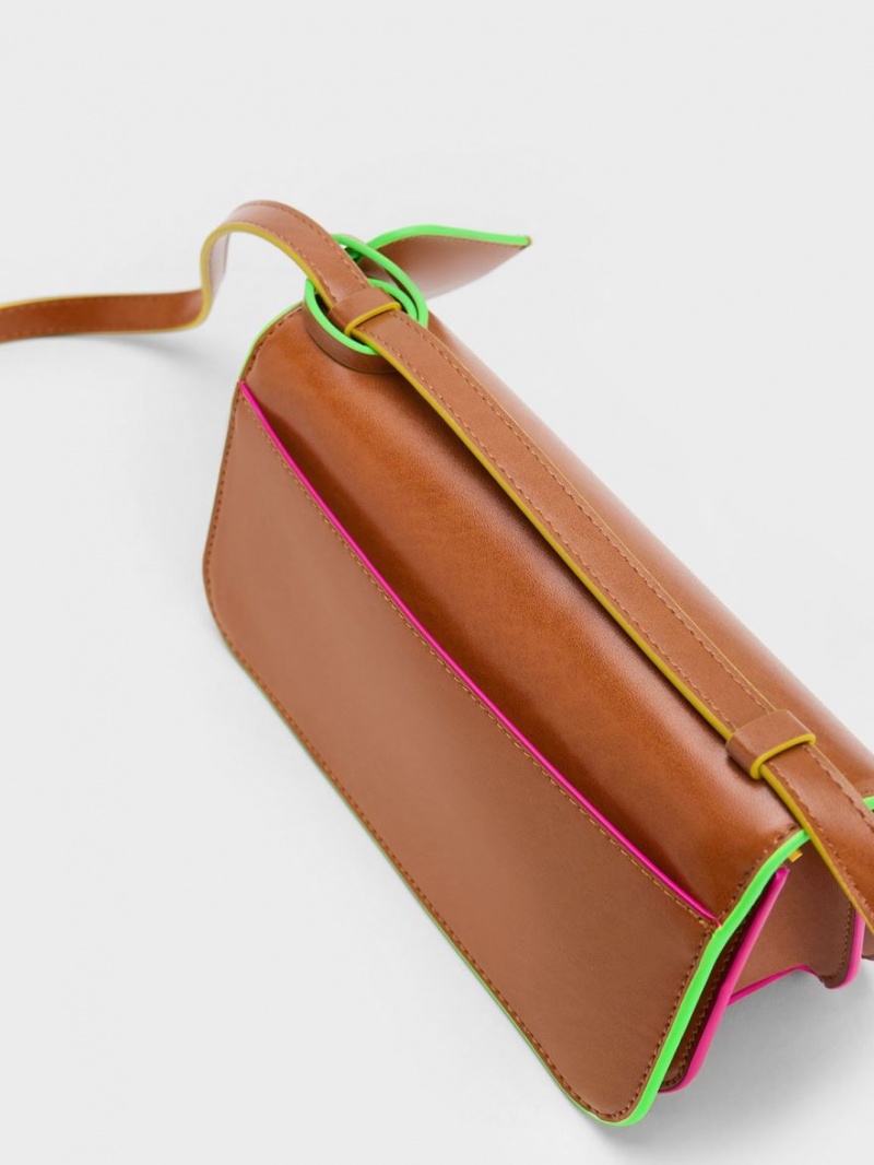 Geanta Crossbody Charles & Keith Clove Maro | 398PTQHFU
