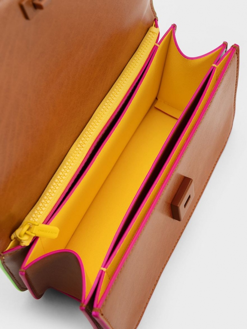 Geanta Crossbody Charles & Keith Clove Maro | 398PTQHFU