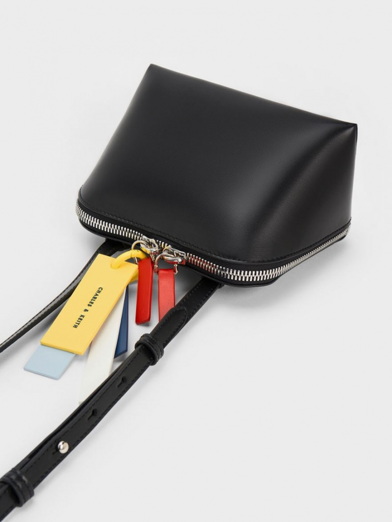 Geanta Crossbody Charles & Keith Cockade Negrii | 769LZTARM