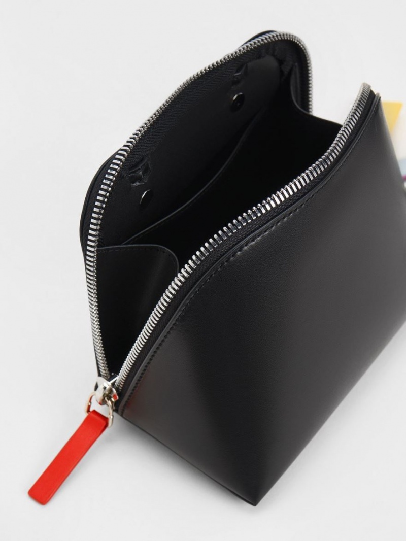 Geanta Crossbody Charles & Keith Cockade Negrii | 769LZTARM