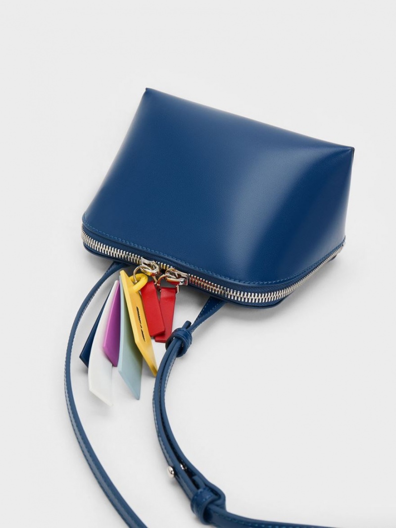Geanta Crossbody Charles & Keith Cockade Bleumarin | 364LKDETV