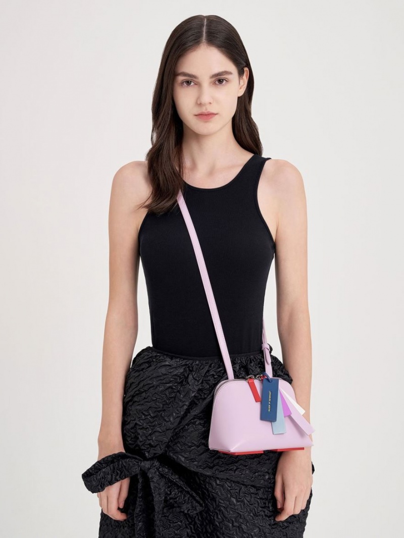 Geanta Crossbody Charles & Keith Cockade Violet | 798PLORNI