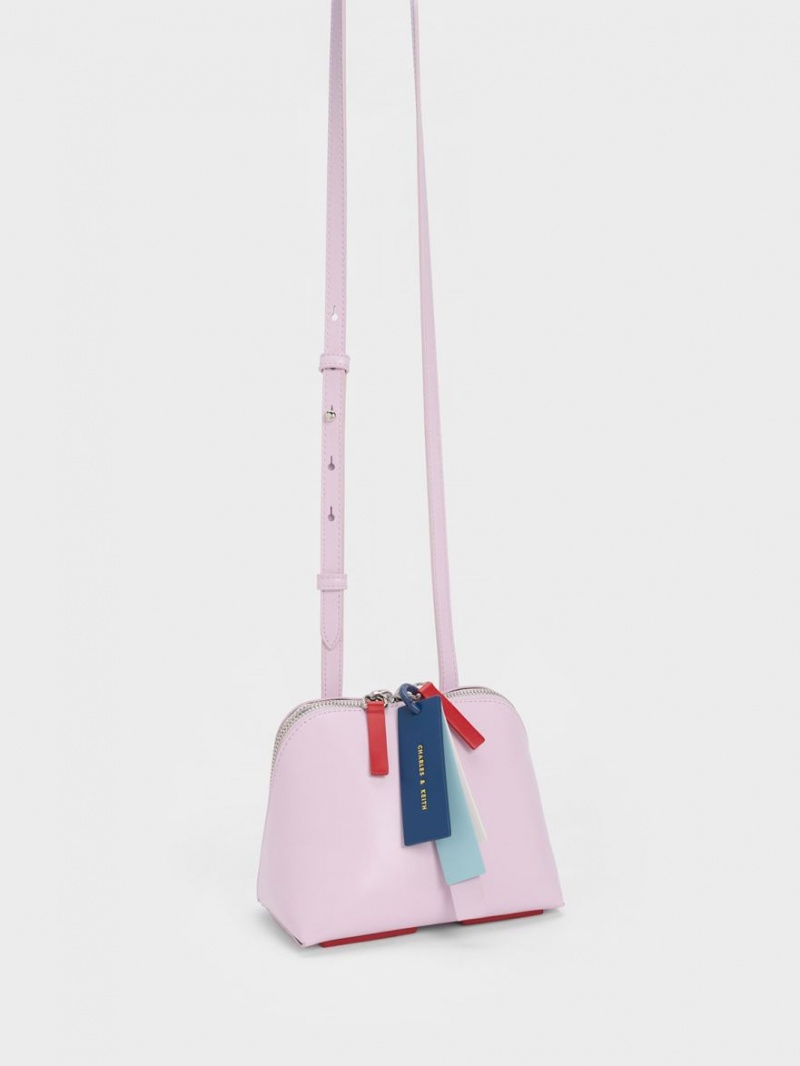 Geanta Crossbody Charles & Keith Cockade Violet | 798PLORNI