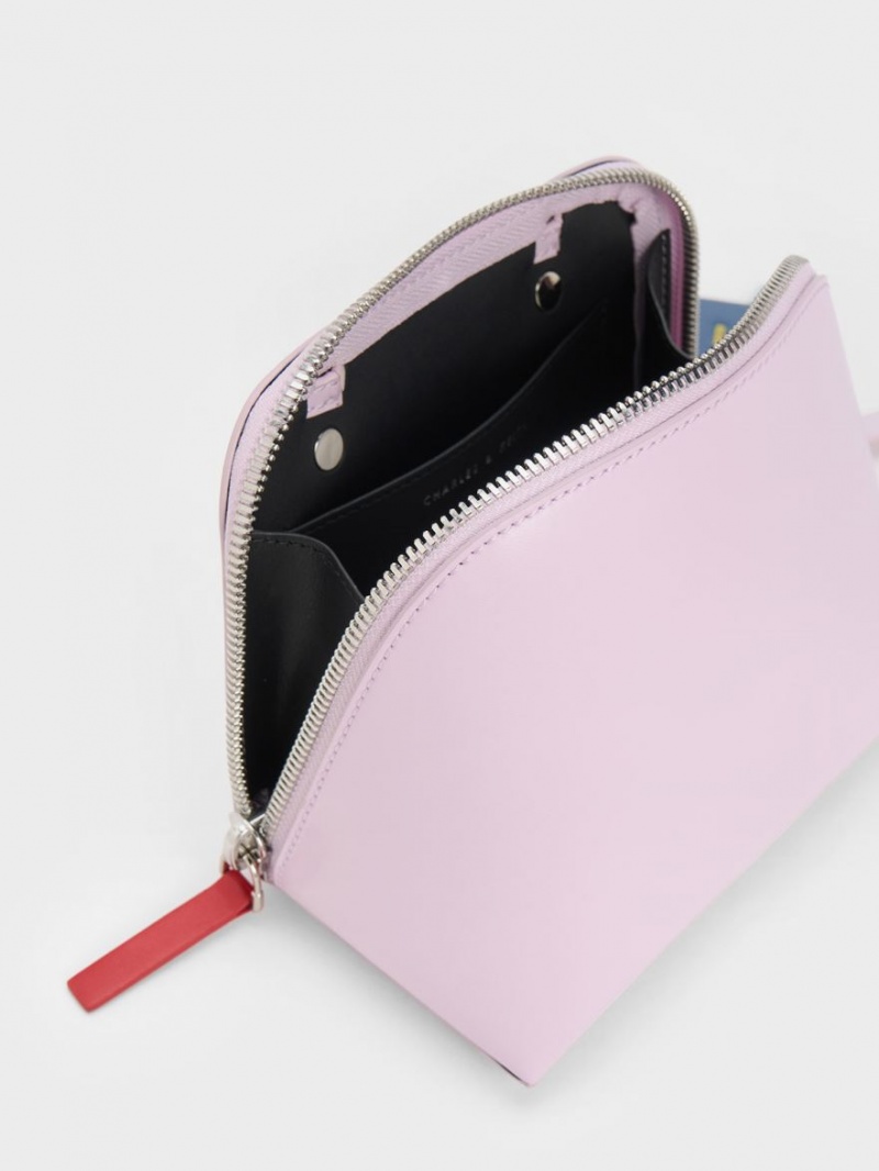 Geanta Crossbody Charles & Keith Cockade Violet | 798PLORNI