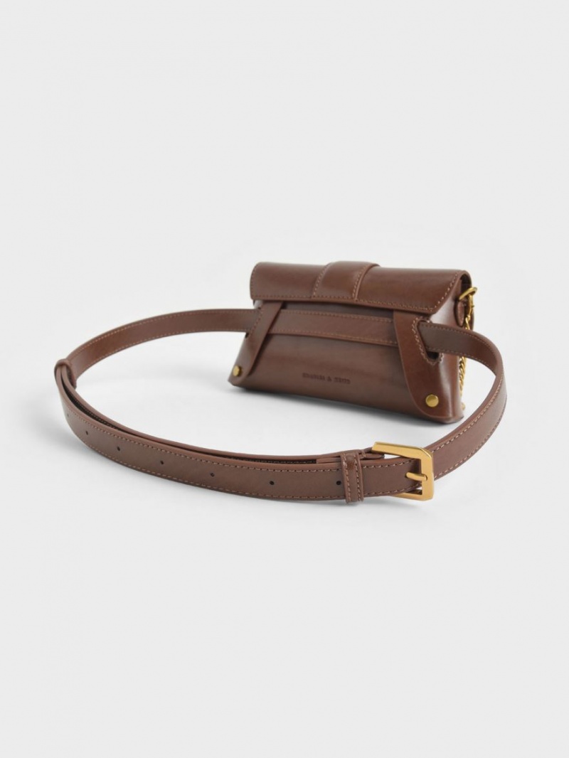 Geanta Crossbody Charles & Keith Gabine Maro Inchis | 501YIQEKX