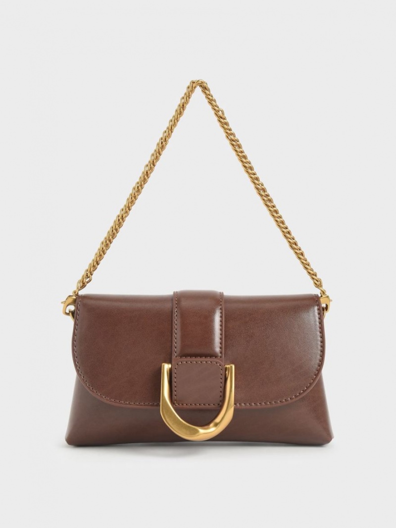 Geanta Crossbody Charles & Keith Gabine Maro Inchis | 501YIQEKX