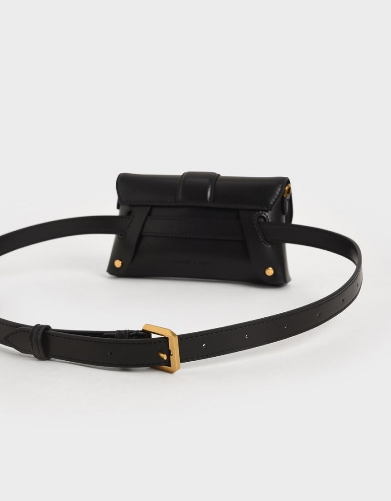 Geanta Crossbody Charles & Keith Gabine Negrii | 841REVJYG