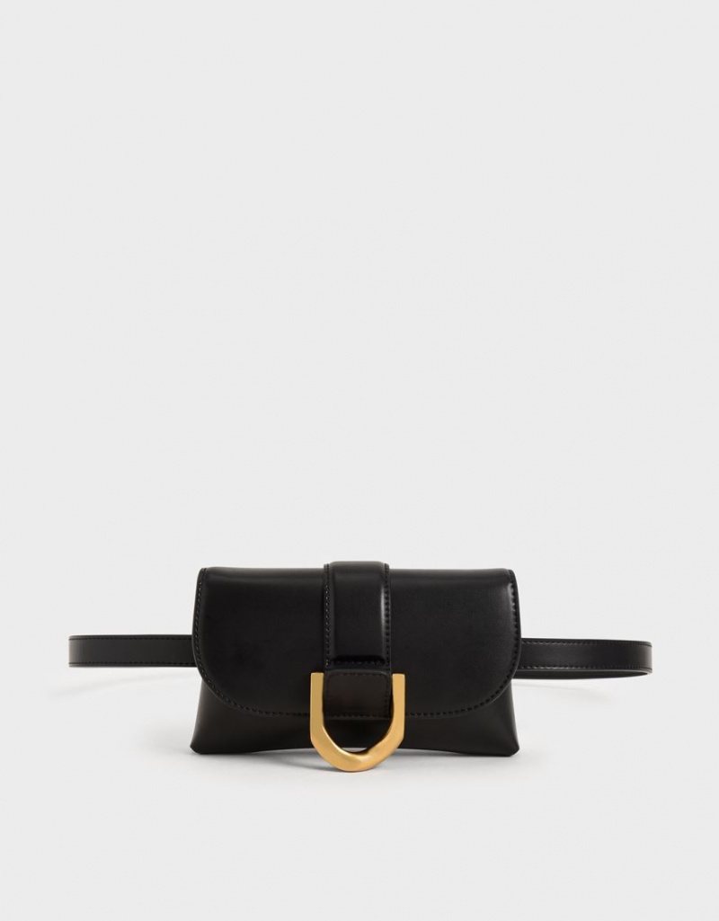 Geanta Crossbody Charles & Keith Gabine Negrii | 841REVJYG