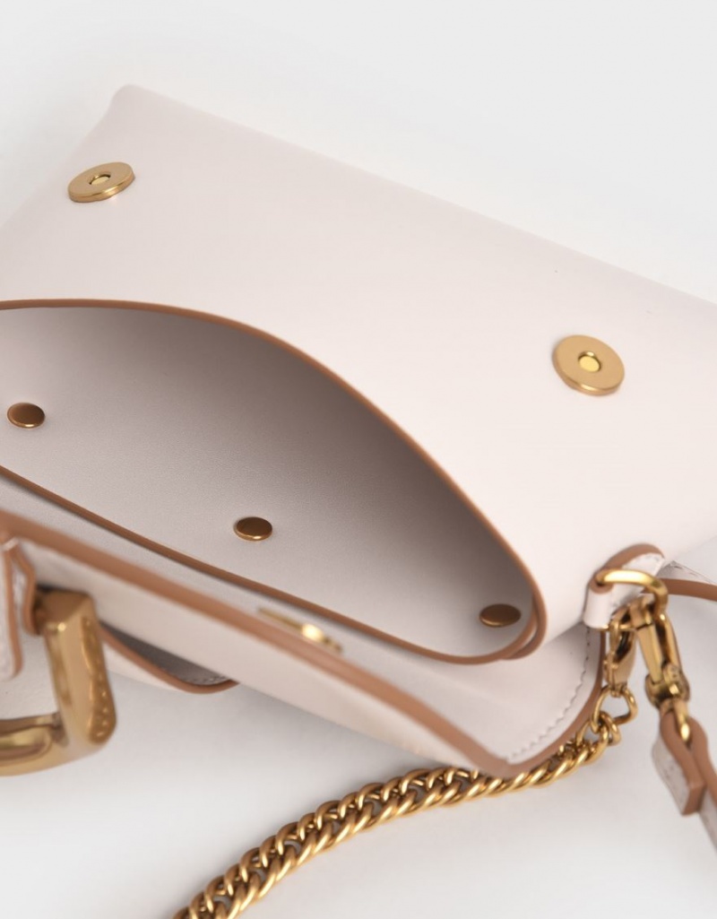Geanta Crossbody Charles & Keith Gabine Roz Deschis | 184EYVFZC
