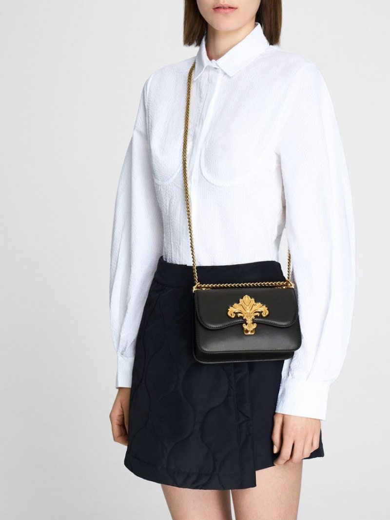 Geanta Crossbody Charles & Keith Meriah Chain Curea Negrii | 851XFHDJM