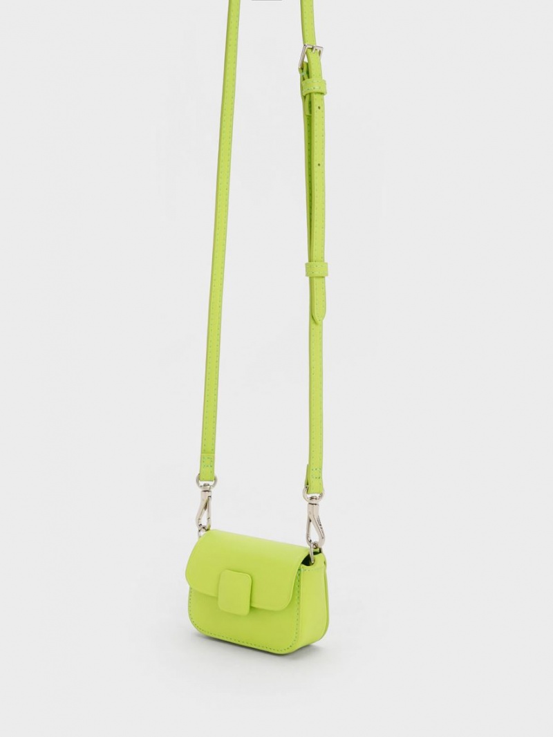 Geanta Crossbody Charles & Keith Micro Koa Verzi Deschis | 543ATRZPC