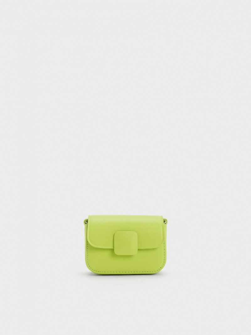Geanta Crossbody Charles & Keith Micro Koa Verzi Deschis | 543ATRZPC