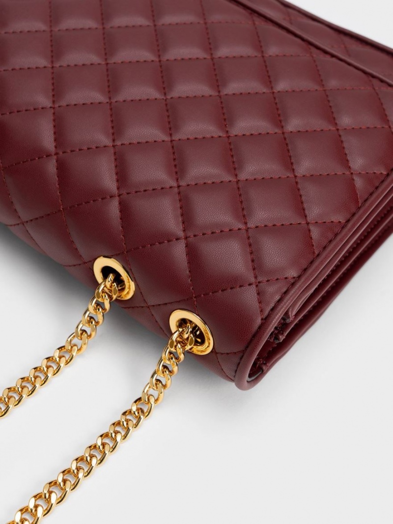 Geanta Crossbody Charles & Keith Push-Lock Matlasat Visinii | 970MTXKWO