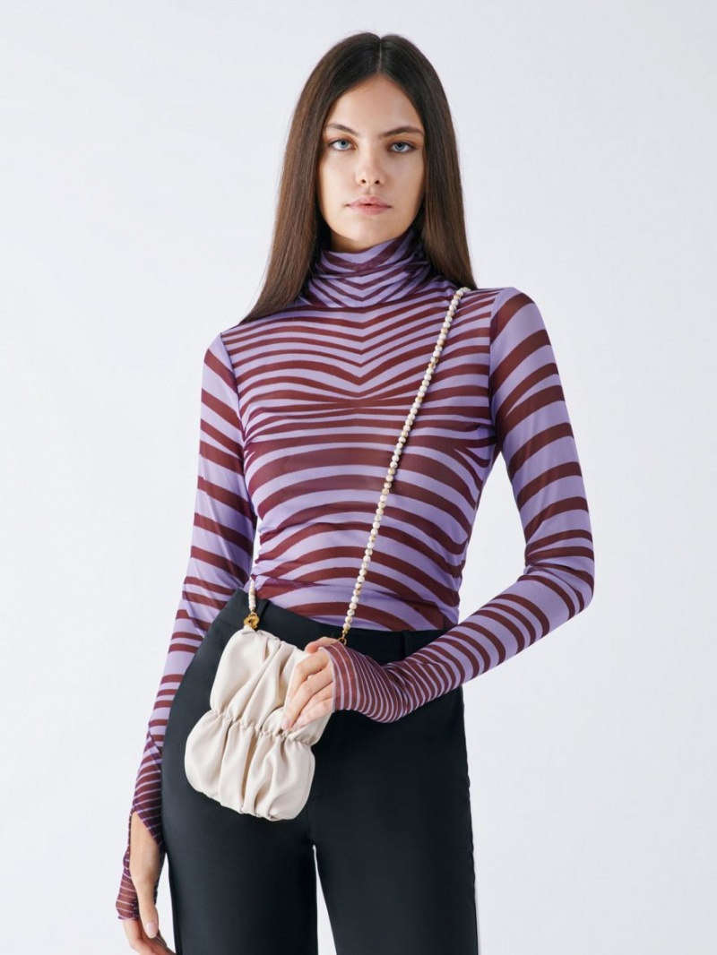 Geanta Crossbody Charles & Keith Ruched Bead-Handle Albi | 041WHNUYT