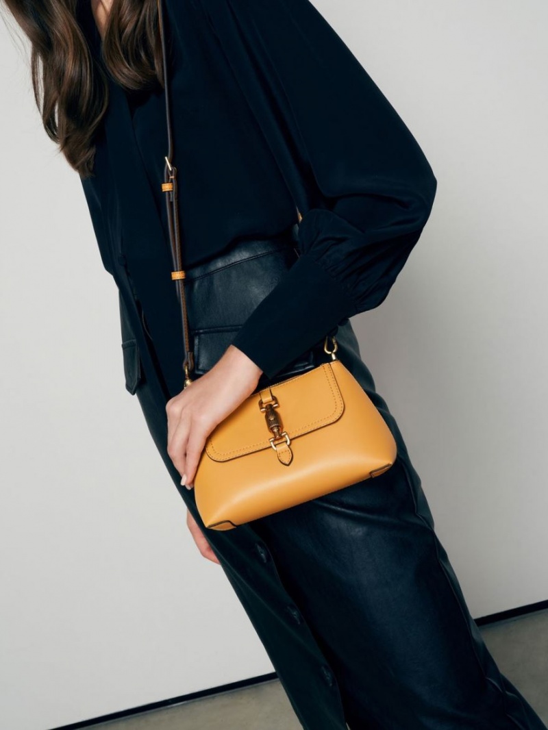 Geanta De Mana Charles & Keith Atlas Chain Muștar | 702JHFQMX