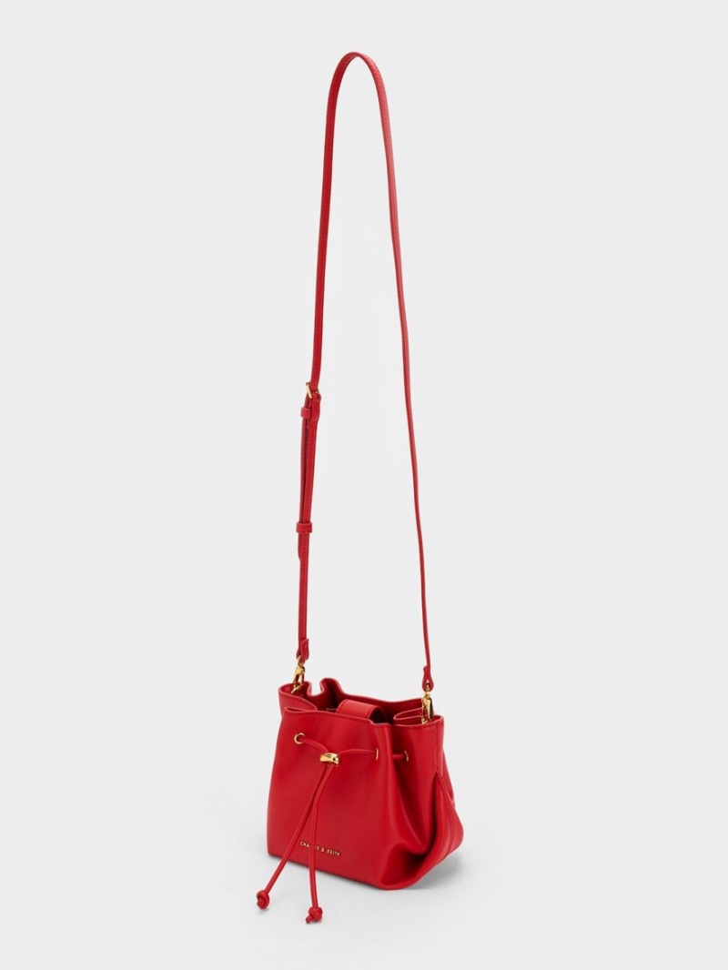 Geanta De Mana Charles & Keith Boaz Drawstring Top Rosii | 085VBCXES