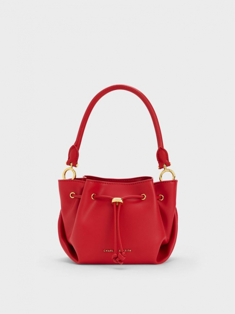 Geanta De Mana Charles & Keith Boaz Drawstring Top Rosii | 085VBCXES