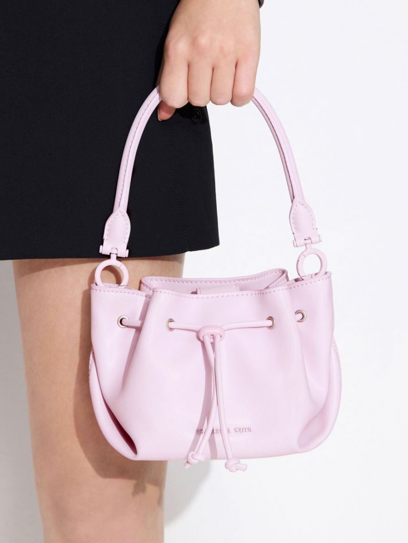 Geanta De Mana Charles & Keith Boaz Drawstring Top Violet | 705GAPELD