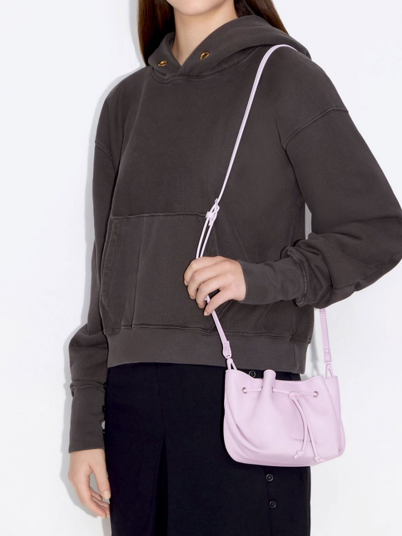 Geanta De Mana Charles & Keith Boaz Drawstring Top Violet | 705GAPELD
