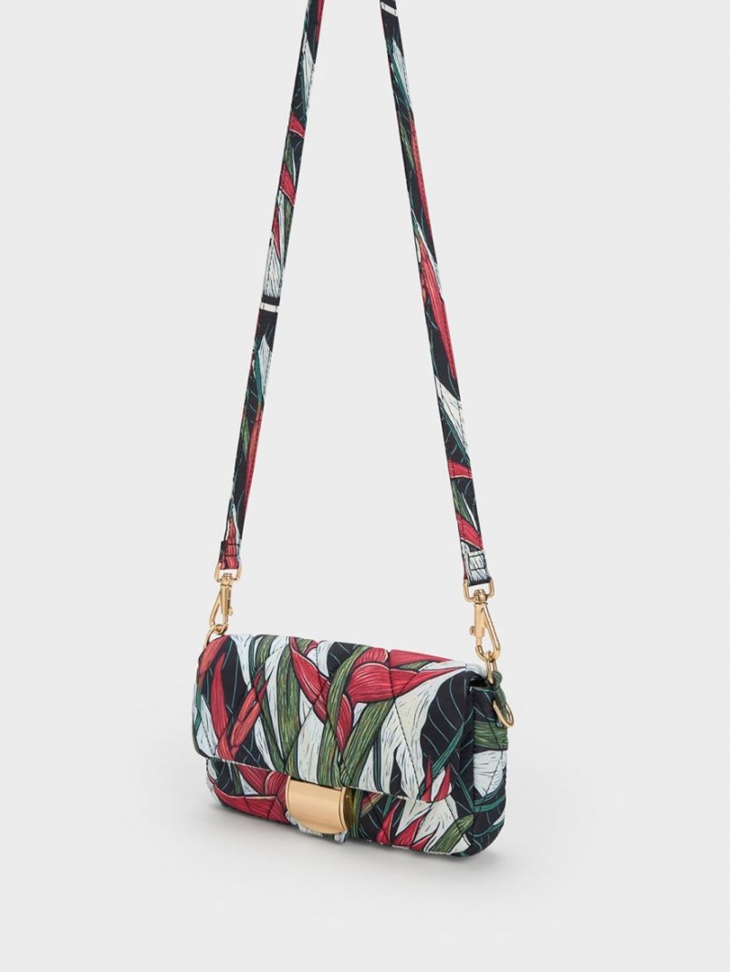 Geanta De Mana Charles & Keith Botanical Print Fabric Wrapped Colorati | 648MTGKUC