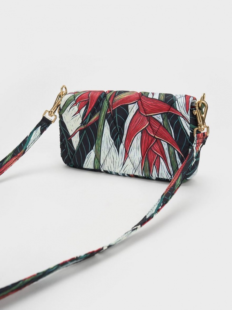 Geanta De Mana Charles & Keith Botanical Print Fabric Wrapped Colorati | 648MTGKUC