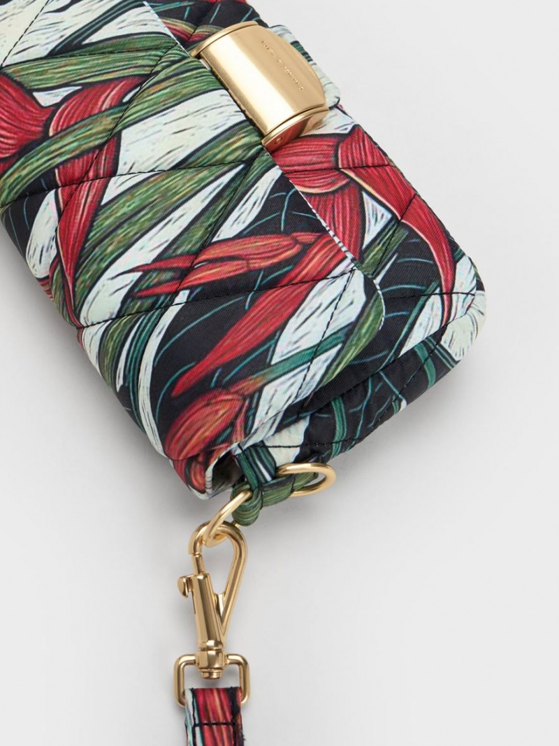 Geanta De Mana Charles & Keith Botanical Print Fabric Wrapped Colorati | 648MTGKUC