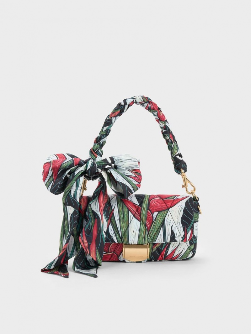 Geanta De Mana Charles & Keith Botanical Print Fabric Wrapped Colorati | 648MTGKUC