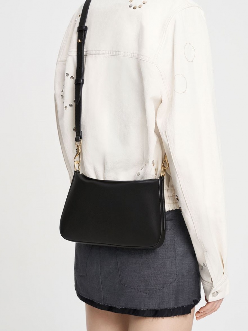 Geanta De Mana Charles & Keith Catena Chain Negrii | 438JDYTBW