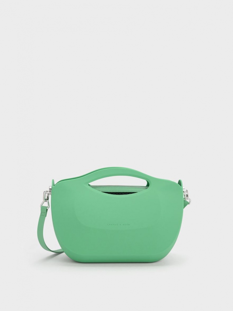 Geanta De Mana Charles & Keith Cocoon Curved Verzi | 859PMZWYG