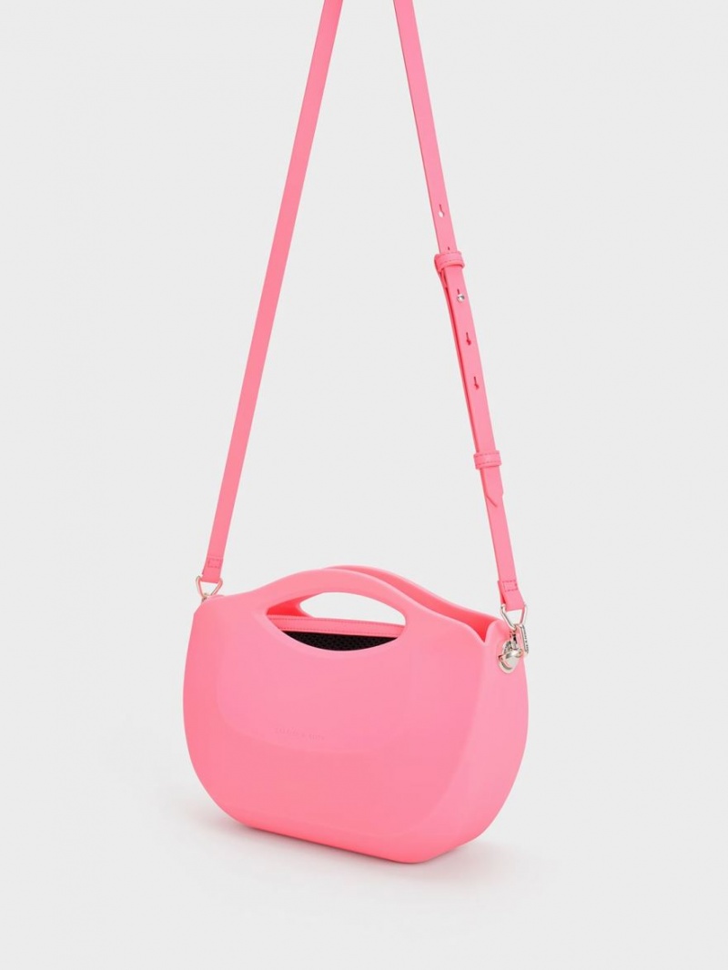 Geanta De Mana Charles & Keith Cocoon Curved Roz | 359PGVMQL