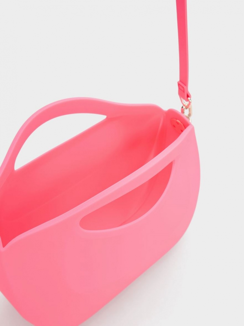 Geanta De Mana Charles & Keith Cocoon Curved Roz | 359PGVMQL