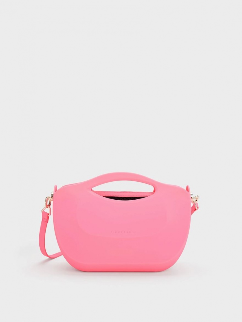 Geanta De Mana Charles & Keith Cocoon Curved Roz | 359PGVMQL