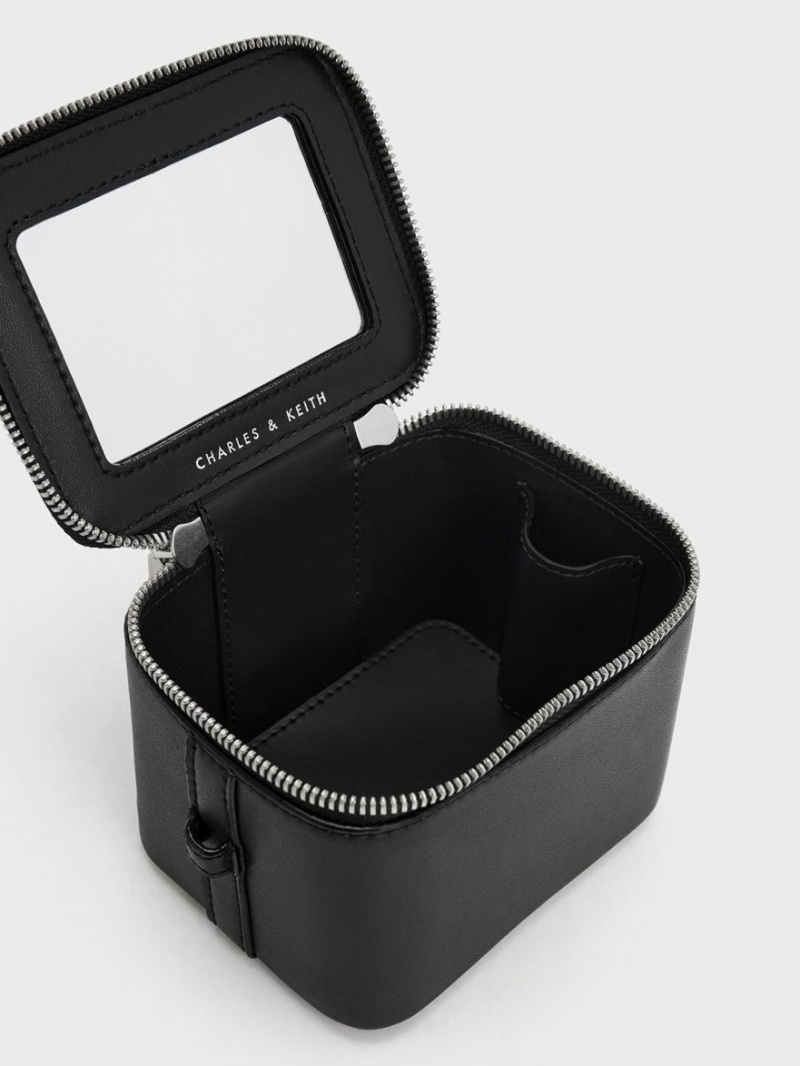 Geanta De Mana Charles & Keith Gaia Boxy Top Negrii | 265FLMTEW