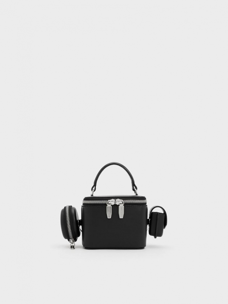 Geanta De Mana Charles & Keith Gaia Boxy Top Negrii | 265FLMTEW