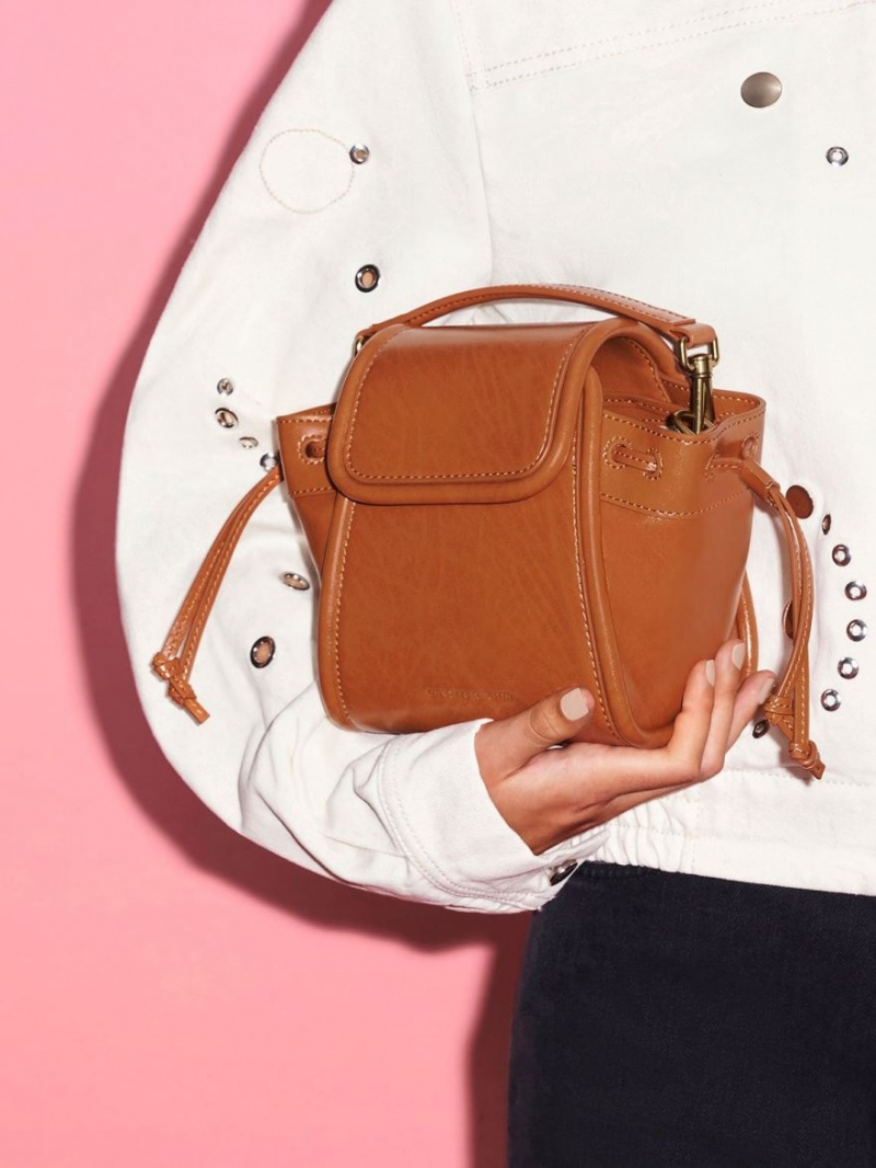 Geanta De Mana Charles & Keith Mini Ashby Top Maro | 758WOHSGN