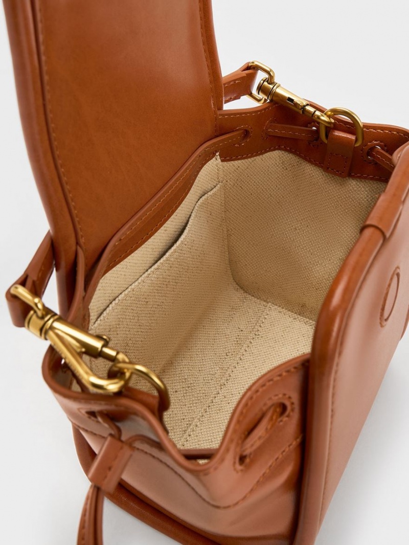 Geanta De Mana Charles & Keith Mini Ashby Top Maro | 758WOHSGN