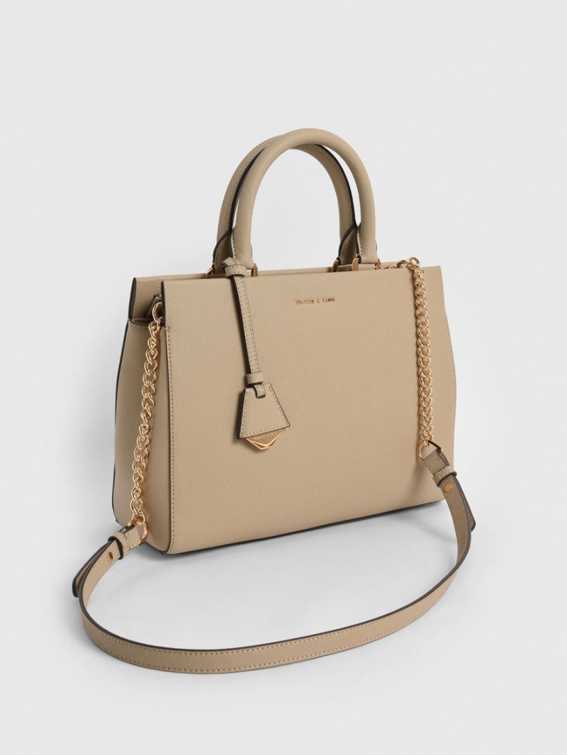 Geanta De Mana Charles & Keith Mirabelle Structured Maro | 962HFJUMK