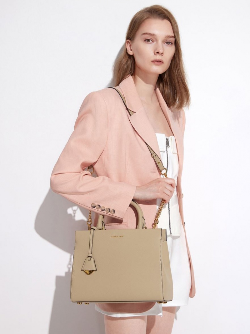 Geanta De Mana Charles & Keith Mirabelle Structured Maro | 962HFJUMK