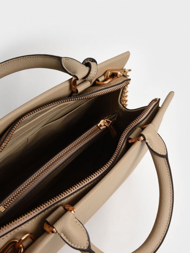 Geanta De Mana Charles & Keith Mirabelle Structured Maro | 962HFJUMK