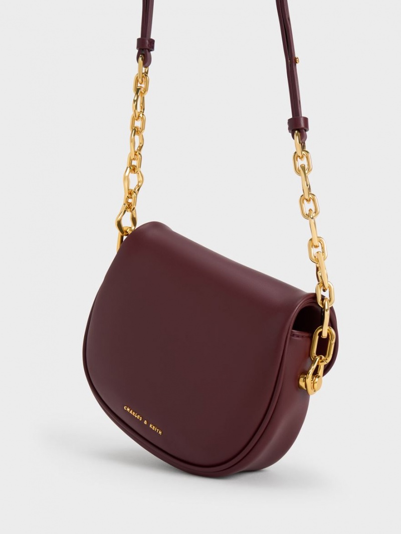 Geanta De Mana Charles & Keith Moira Braided Ciocolata Inchis | 684BVKYMJ