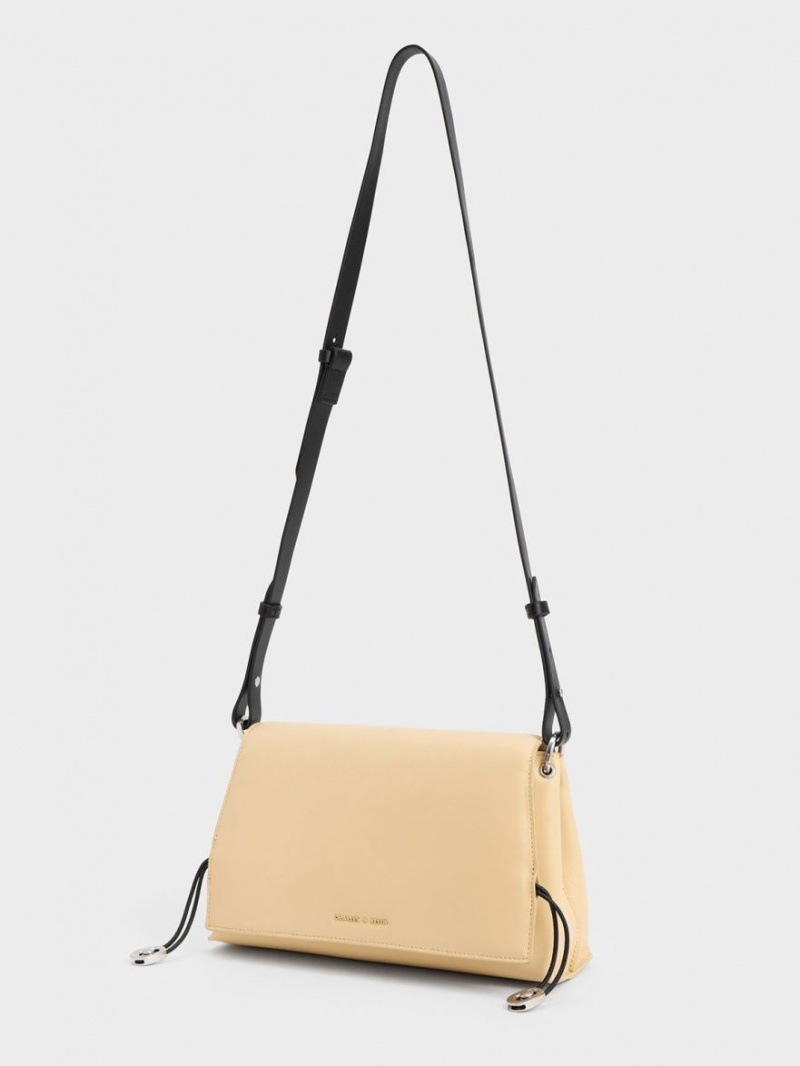 Geanta De Mana Charles & Keith Nina Piele Căptușită Bej | 063MIVHCO