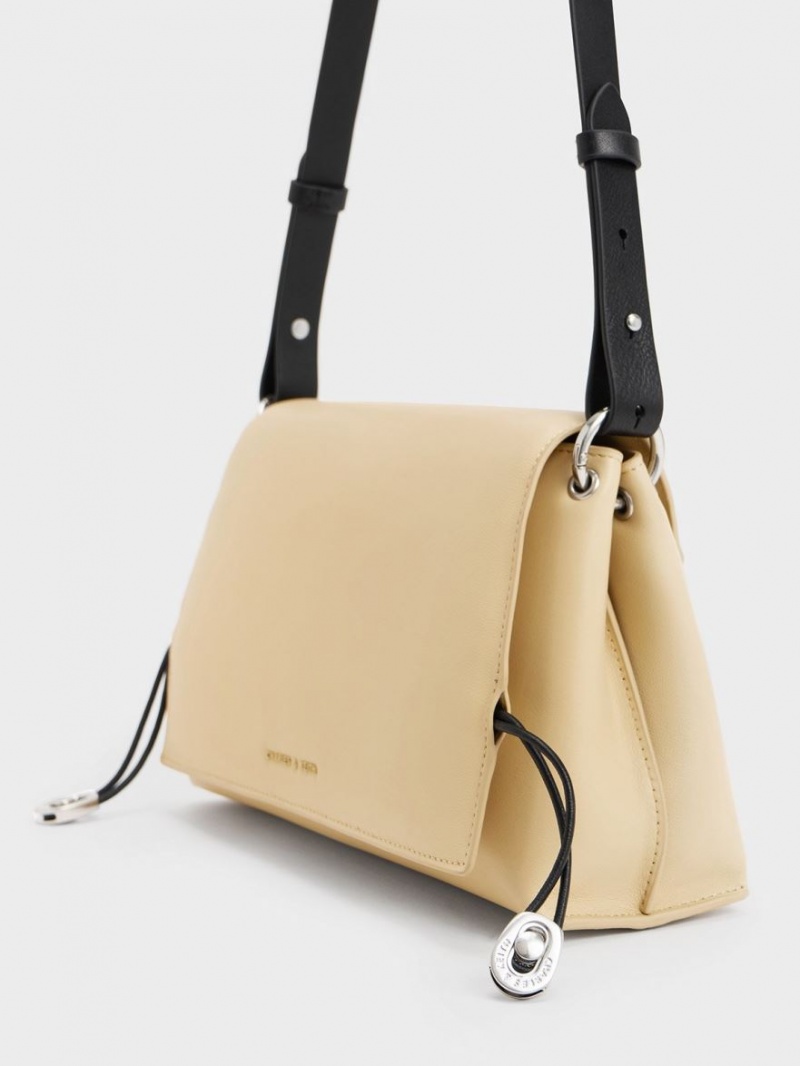 Geanta De Mana Charles & Keith Nina Piele Căptușită Bej | 063MIVHCO