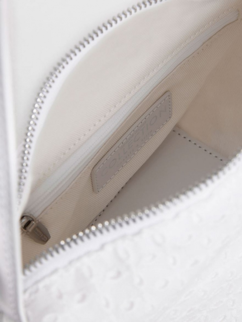 Geanta De Mana Charles & Keith Piele & Dantela Ruched Top Albi | 896UVRZPK