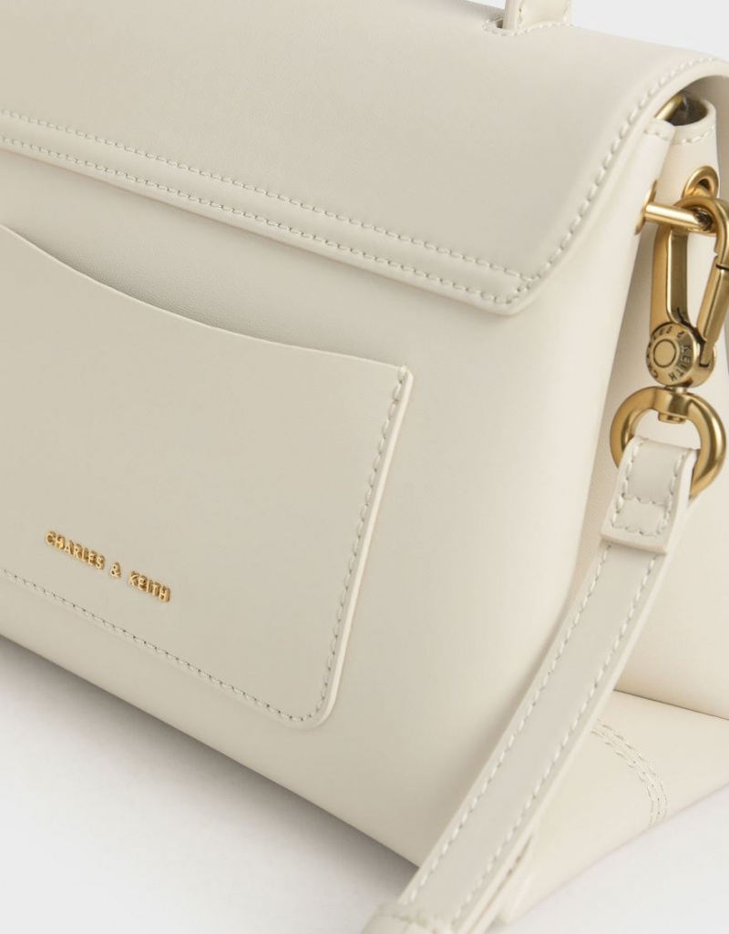 Geanta De Mana Charles & Keith Stone-Embellished Albi | 368DBUWJF