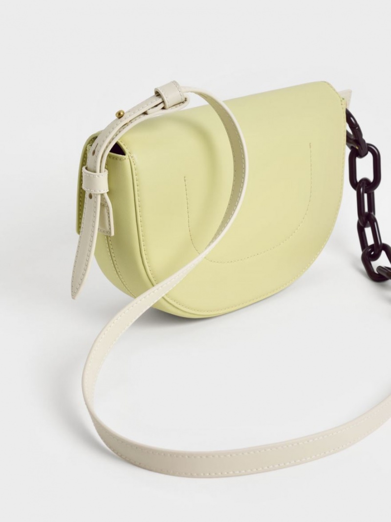 Geanta De Umar Charles & Keith Alden Half-Moon Verzi Deschis | 856NCBWYV