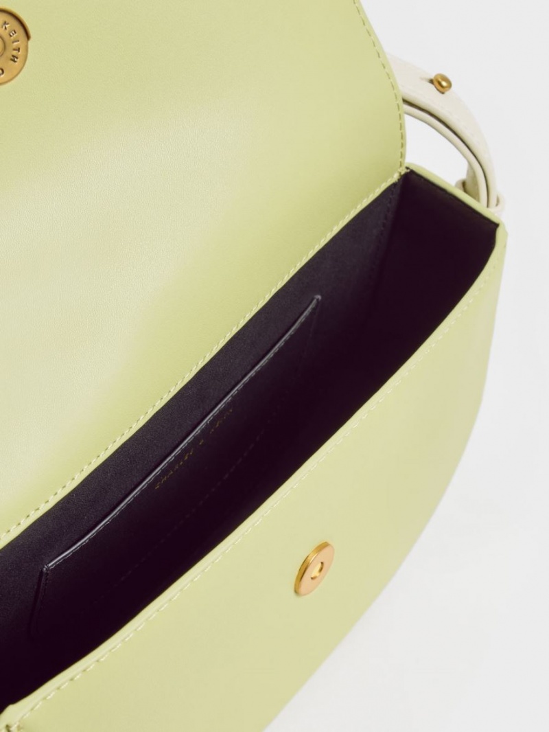 Geanta De Umar Charles & Keith Alden Half-Moon Verzi Deschis | 856NCBWYV