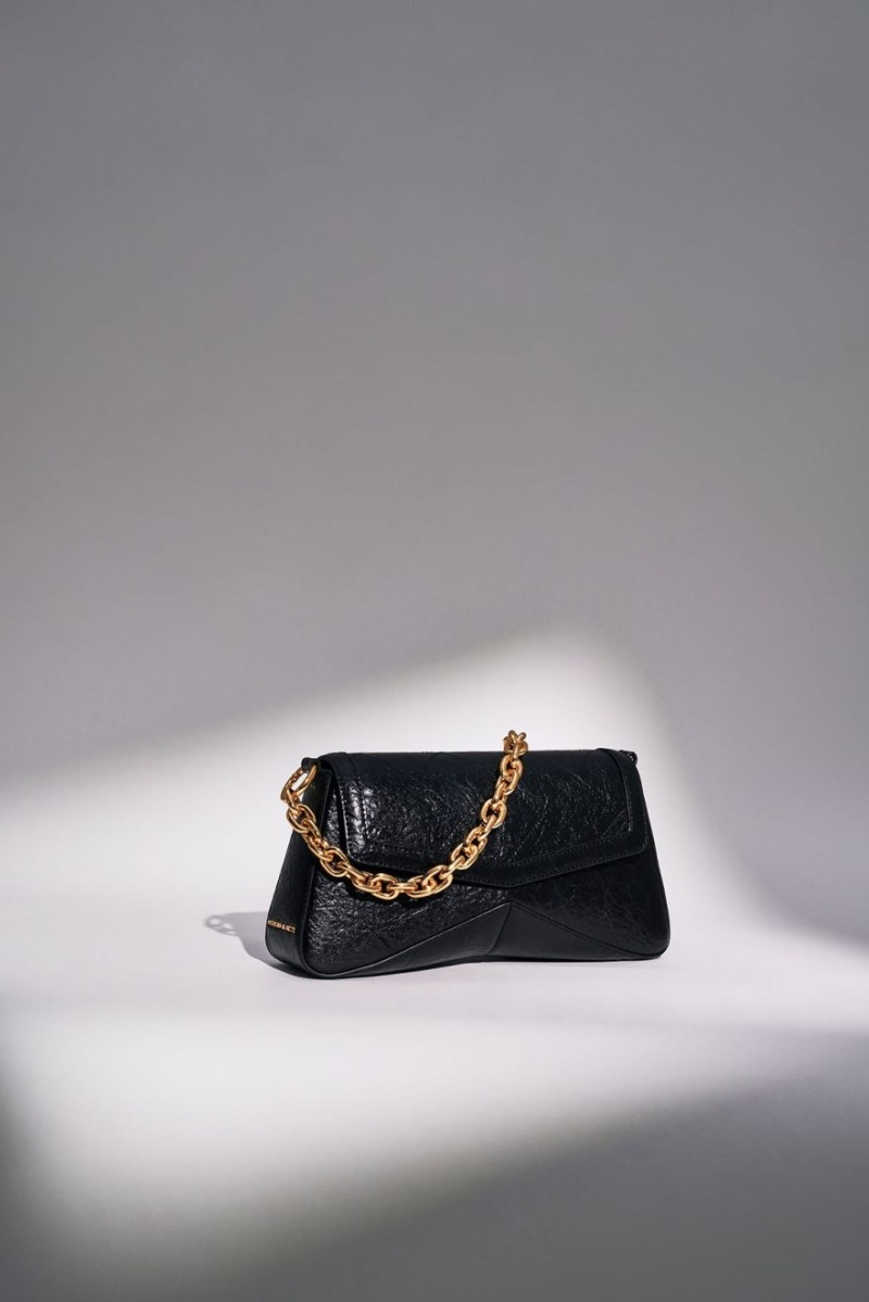 Geanta De Umar Charles & Keith Arley Scarf Chain-Link Trapeze Negrii | 465BTLVCU