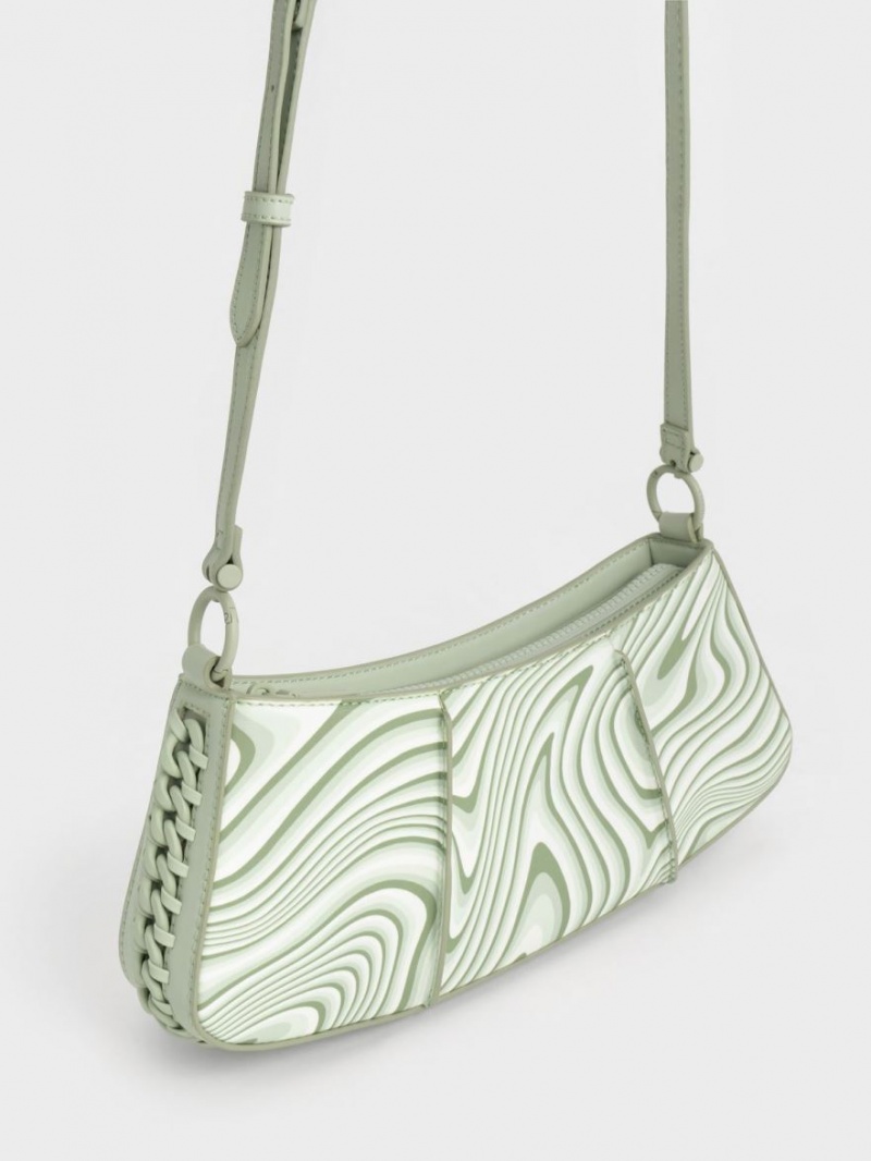 Geanta De Umar Charles & Keith Arlys Curved Verde Menta | 705XYSOWF