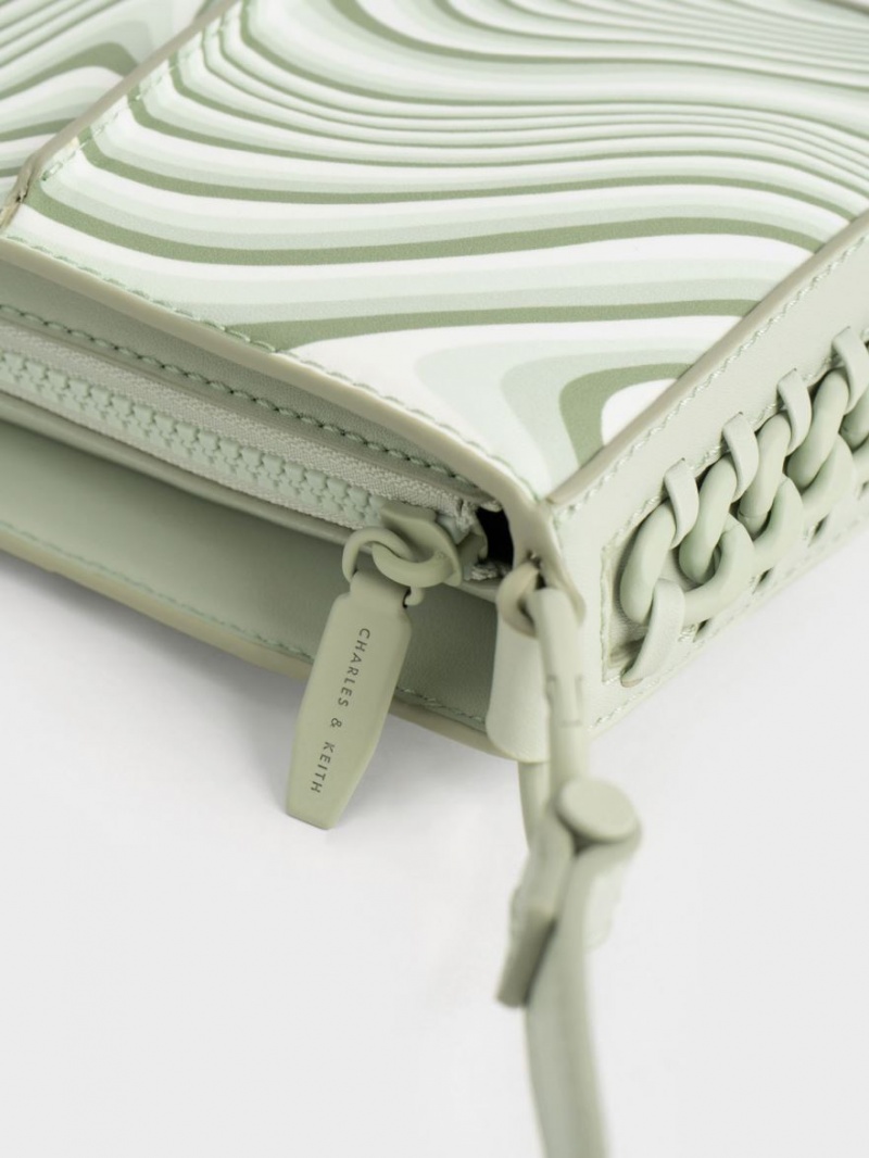 Geanta De Umar Charles & Keith Arlys Curved Verde Menta | 705XYSOWF